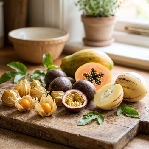 Exotic greenhouse fruit - fruit, plants